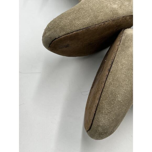 Joie Rockefeller Urban Cowgirl Triple Fringe Beige Suede Heel Boots Sz 41/10.5 - Picture 9 of 16